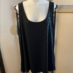 Forever 21 Black Tank Top with Cross Pattern